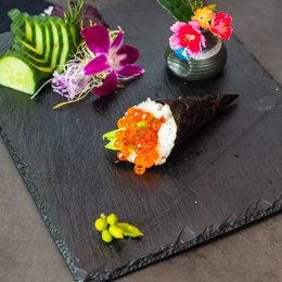 Œufs de saumon, avocat